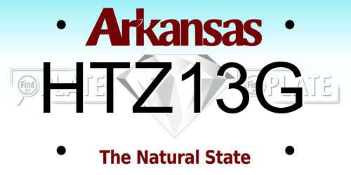 HTZ13G Arkansas License Plate