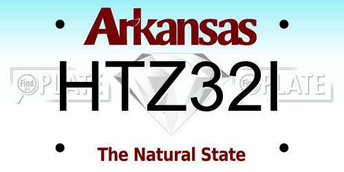 HTZ32I Arkansas License Plate