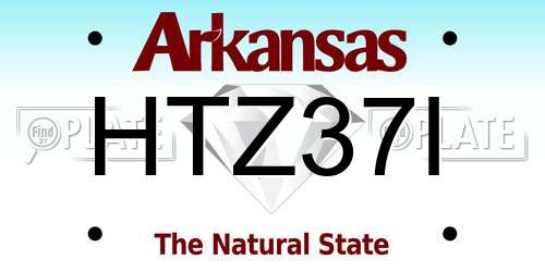 HTZ37I Arkansas License Plate