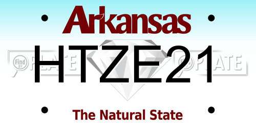 HTZE21 Arkansas License Plate