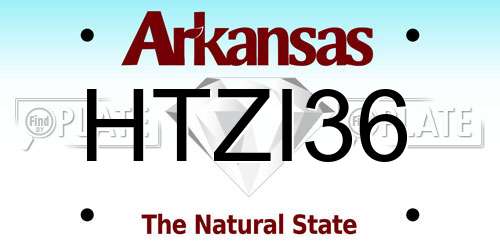 HTZI36 Arkansas License Plate