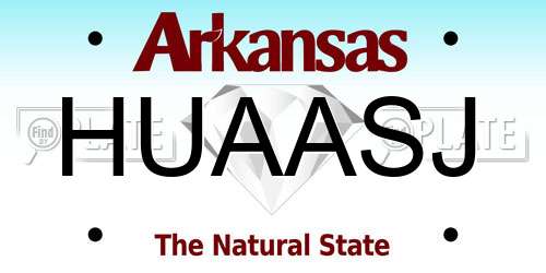 HUAASJ Arkansas License Plate