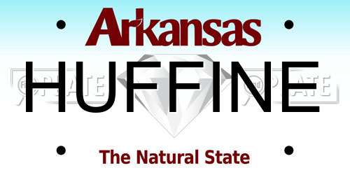 HUFFINE Arkansas License Plate