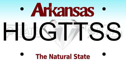 HUGTTSS Arkansas License Plate