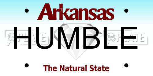 HUMBLE Arkansas License Plate