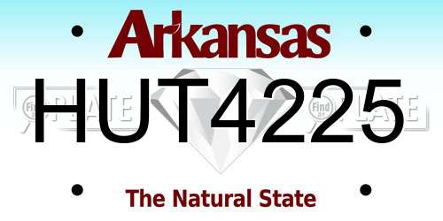 HUT4225 Arkansas License Plate