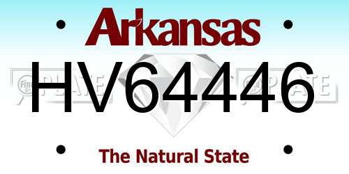 HV64446 Arkansas License Plate