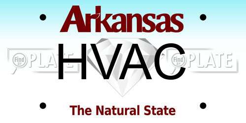 HVAC Arkansas License Plate