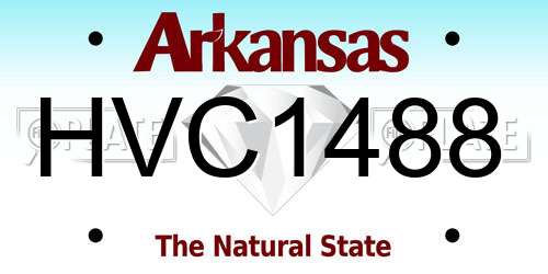 HVC1488 Arkansas License Plate