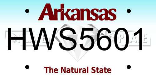 HWS5601 Arkansas License Plate