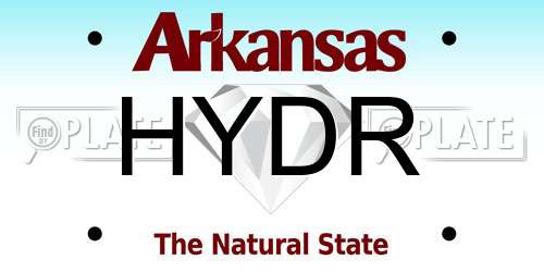 HYDR Arkansas License Plate