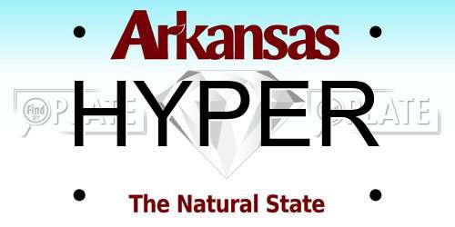 HYPER Arkansas License Plate