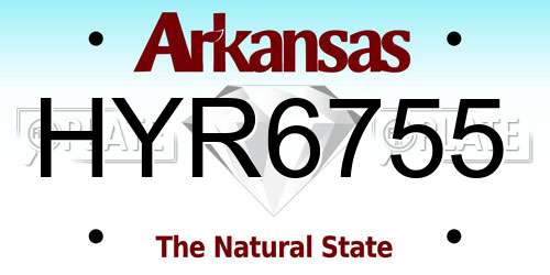 HYR6755 Arkansas License Plate