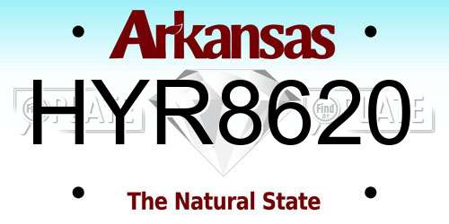 HYR8620 Arkansas License Plate