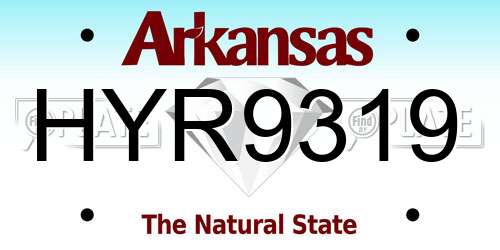 HYR9319 Arkansas License Plate