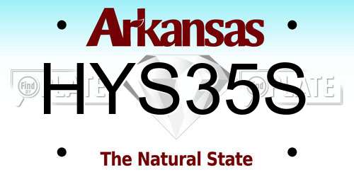 HYS35S Arkansas License Plate