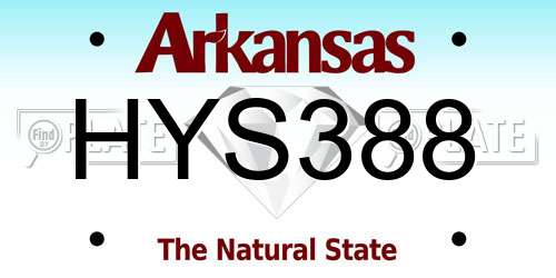 HYS388 Arkansas License Plate