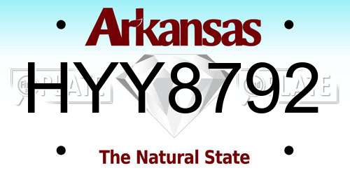 HYY8792 Arkansas License Plate