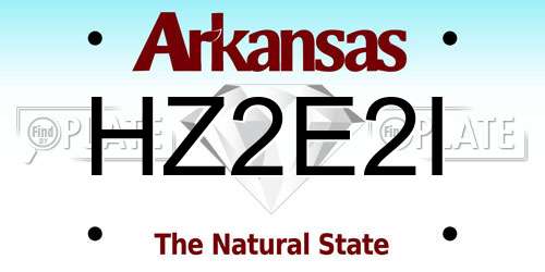 HZ2E2I Arkansas License Plate