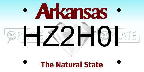 HZ2H0I Arkansas License Plate