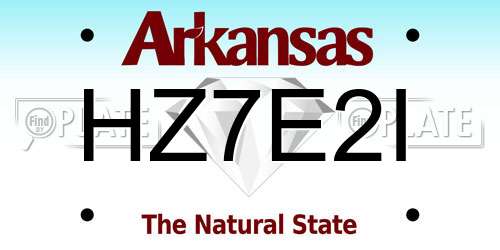 HZ7E2I Arkansas License Plate