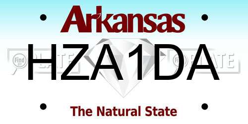 HZA1DA Arkansas License Plate