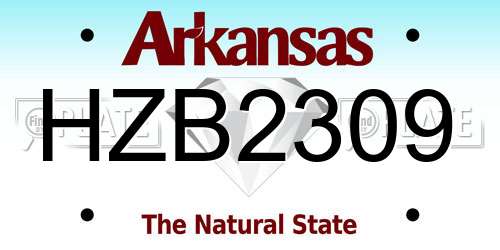 HZB2309 Arkansas License Plate