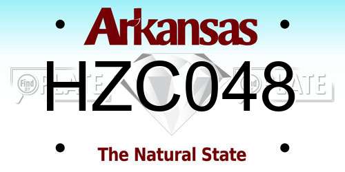 HZC048 Arkansas License Plate