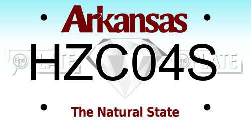 HZC04S Arkansas License Plate