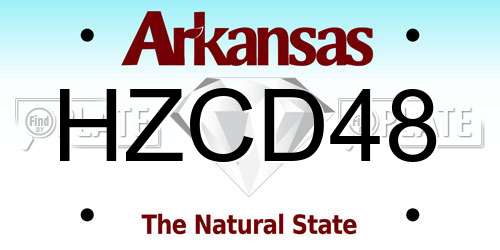 HZCD48 Arkansas License Plate