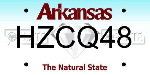 HZCQ48 Arkansas License Plate