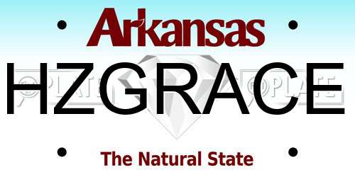 HZGRACE Arkansas License Plate