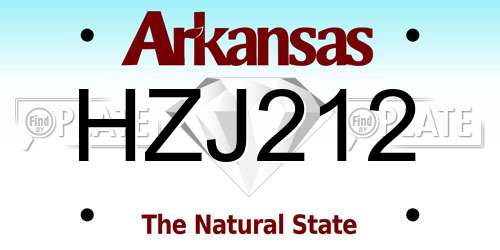 HZJ212 Arkansas License Plate