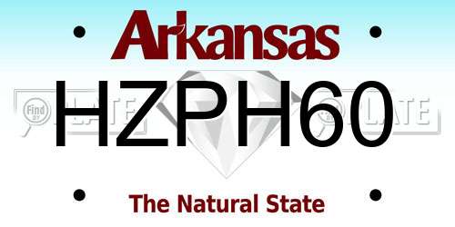 HZPH60 Arkansas License Plate