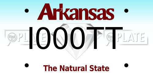 I000TT Arkansas License Plate