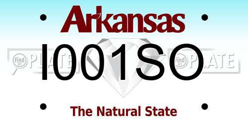 I001SO Arkansas License Plate