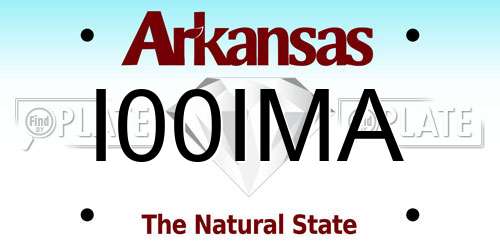 I00IMA Arkansas License Plate