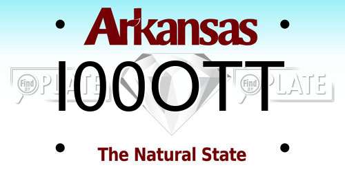 I00OTT Arkansas License Plate