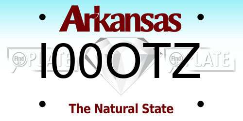 I00OTZ Arkansas License Plate