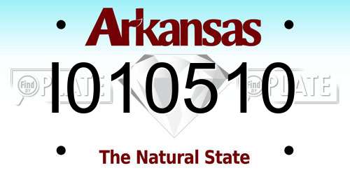 I010510 Arkansas License Plate