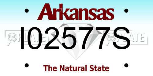 I02577S Arkansas License Plate