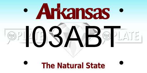 I03ABT Arkansas License Plate