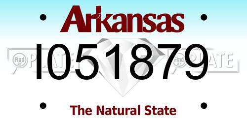 I051879 Arkansas License Plate