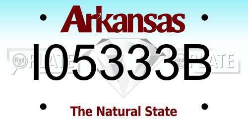 I05333B Arkansas License Plate
