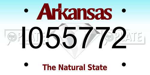 I055772 Arkansas License Plate