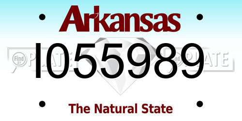 I055989 Arkansas License Plate