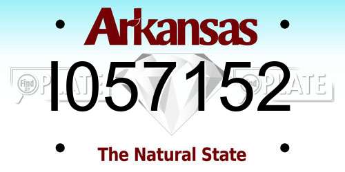 I057152 Arkansas License Plate