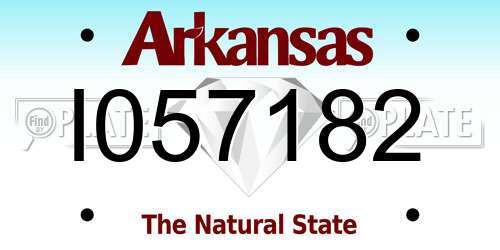 I057182 Arkansas License Plate