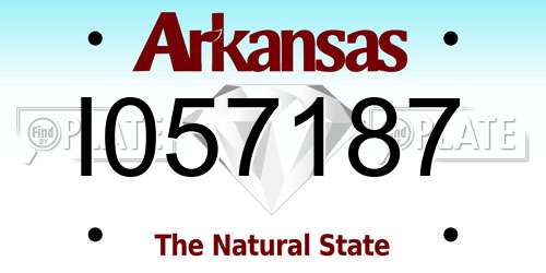 I057187 Arkansas License Plate