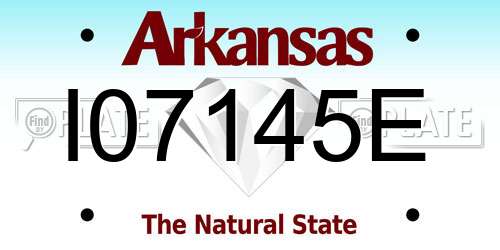 I07145E Arkansas License Plate